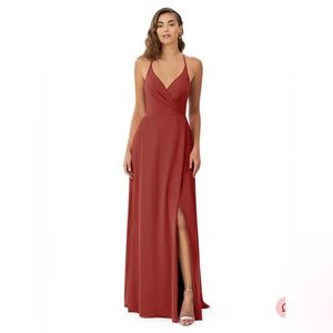 NWT Azazie Davis Dress Bridesmaid Wedding Size 6 Terracotta Color